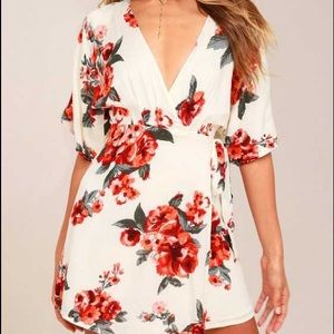 Lulus floral wrap dress